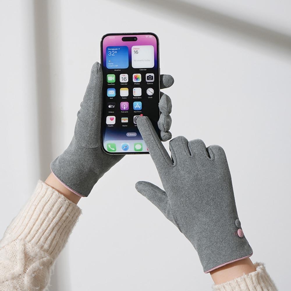 Warm Touch Screen Gloves Full Finger Driving Mittens New Full Finger Gloves  Cycling Driving