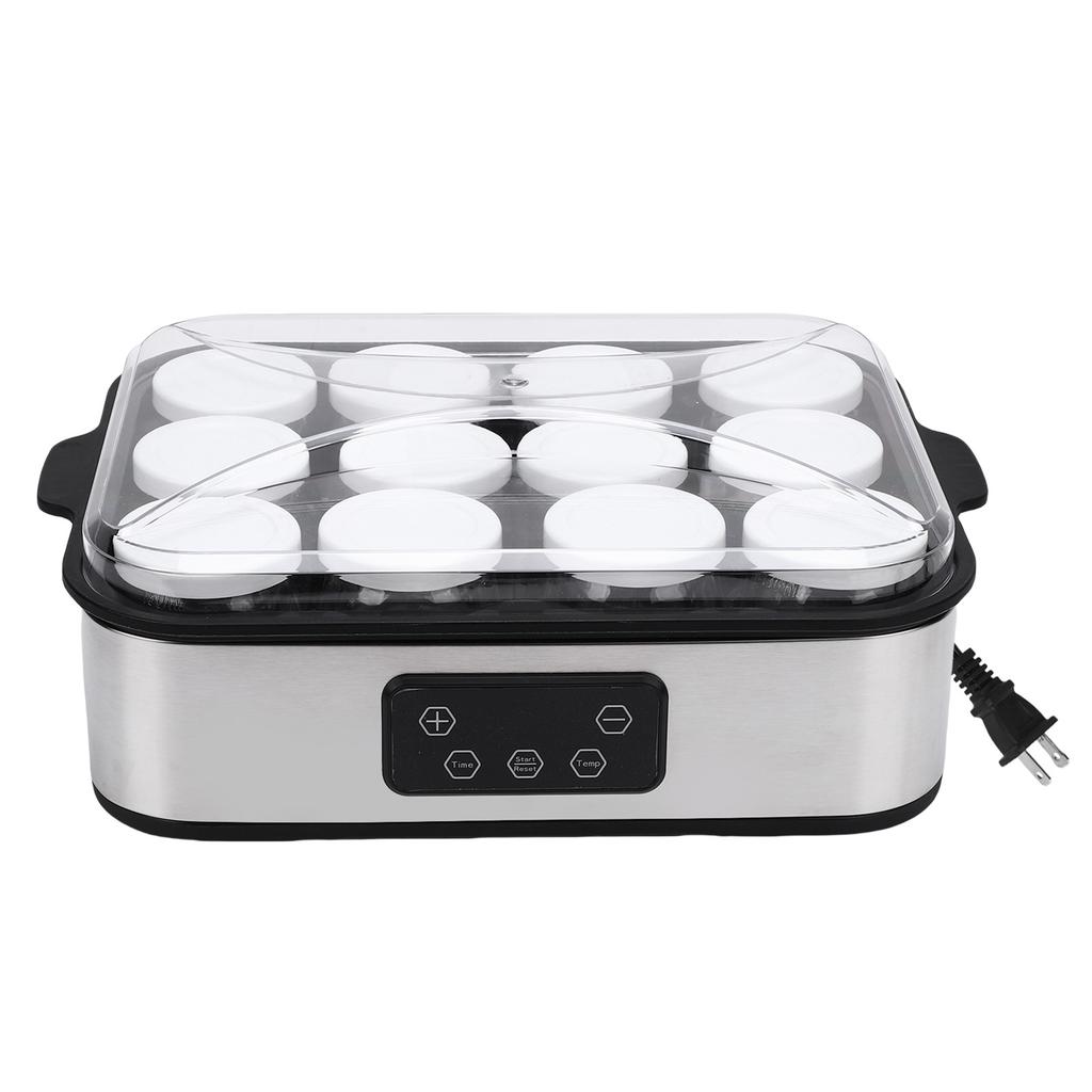 Electric Yogurt Maker Machine 0 48h Timer Automatic Yogurt Making Machine Constant Temperature with 12 Pcs 180ml Cups