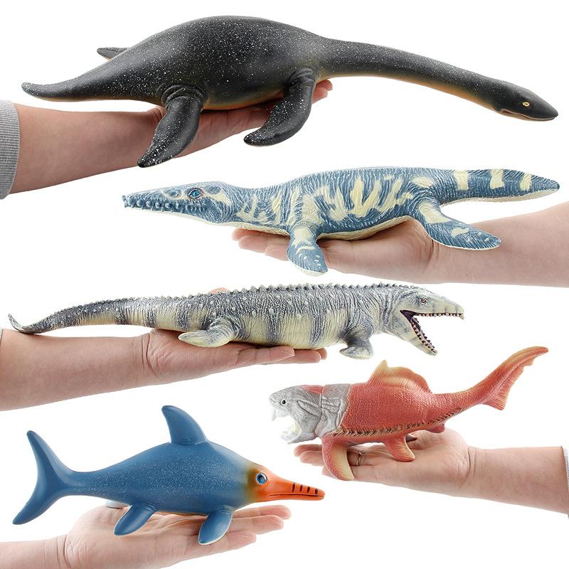 Cotton-Filled Simulation Marine Animal Model Animal Ornament Soft Rubber Dinosaur Model Children'S Toy Ornament Figure