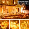 Romantic USB LED String Lights Waterproof Copper Wire Fairy Light with Remote Control 8 Modes for Bedroom Living Room Christmas Party Decor