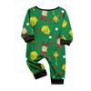 Family Matching Christmas Print Round Neck Long Sleeve Top and Pants Loungewear Set