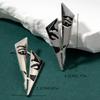Modern Fashion Abstract Face Design Earrings, Stylish Accessories, Suitable for Daily Wear KTJ