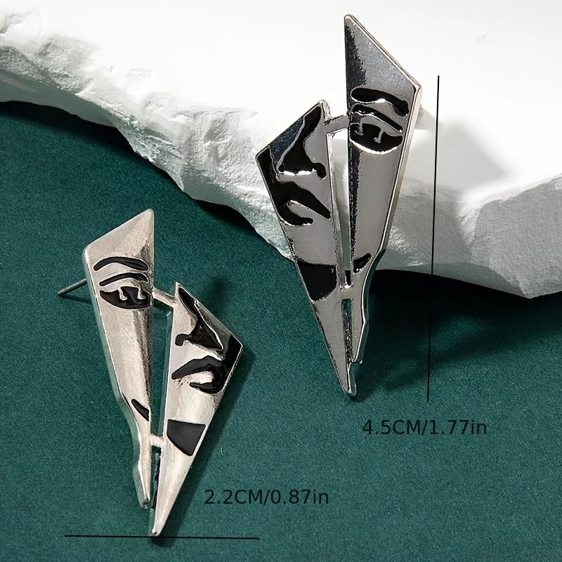 Modern Fashion Abstract Face Design Earrings, Stylish Accessories, Suitable for Daily Wear KTJ