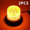 2Pcs Car Strobe Lights For Fire Engine Ambulance Street Sprinkler Truck Strong Magnetic Suction Car Roof Light For Auto 12V 24V