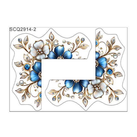 

Flower Lamp Switch Sticker Removable Self-Adhesive Floral Wall Decal Peel And Stick Decorative Socket Surround Decals for Bedroom Living Room B