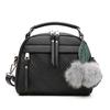 PU Leather Small Handbag For Women Girl Fashion Tassel Messenger Bags With Ball Female Shoulder Bags