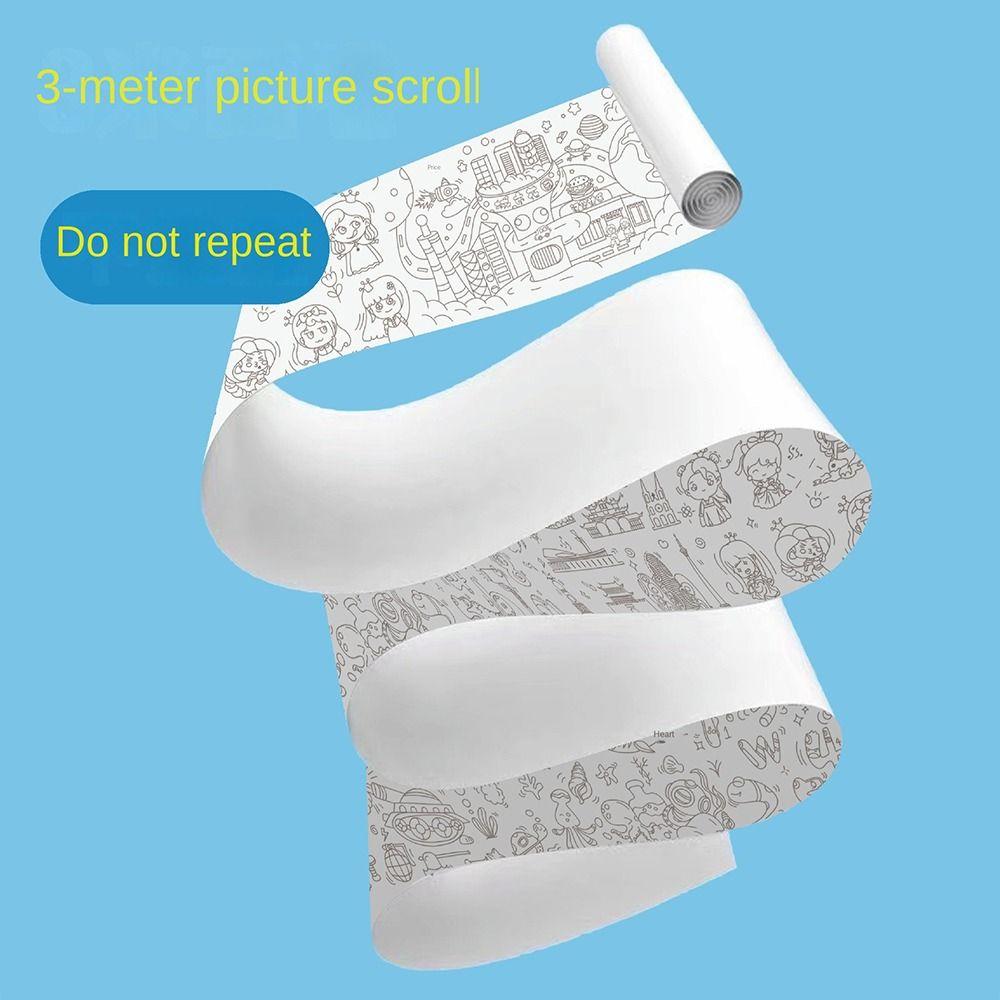 Artist Coloring Toys Children's Drawing Roll Watercolor Paper Color Filling Paper Blank Coloring