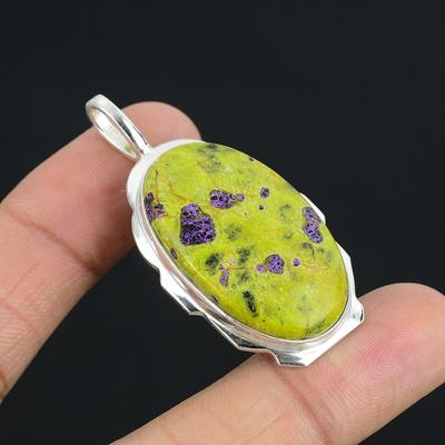 Pietra preziosa Atlantisite Fatto a mano Argento Sterling 925 Gioiello Pendente Pietra preziosa Ovale Gioielli Pietra preziosa Fatta a mano Pendente Pietra preziosa Naturale Pendente Per Regali