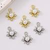 5pcs Elegant Pearl Compass Pendant Charms  for Jewelry Making Necklace Earrings Bracelet DIY Handmade Accessories