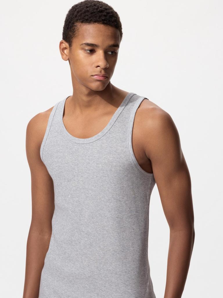 Uniqlo Japan Dry Collar Ribbed Tank Top