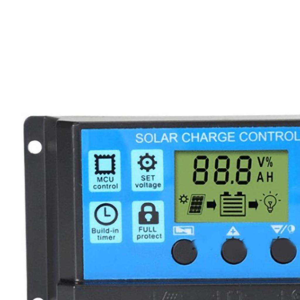 30A Solar Panel Controller LCD Screen Automatic Matching Long Lasting Discharge Controller PWM Solar Charge Controller