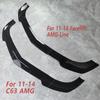 Maxton Style Front Bumper Lip Spoiler Splitter For Mercedes W204 S204 C63 AMG/AMG-line 2011-2014 Facelift Bodykits Tuning