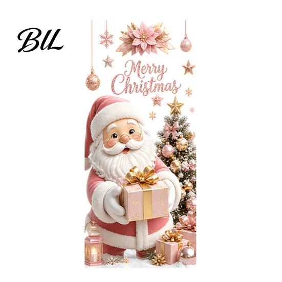 Holiday Glass Clings Christmas Window Clings, Cute Snowman Santa Penguin Reindeer Stickers for Home Decoration Glass, Reusable Static PVC Decal Party
