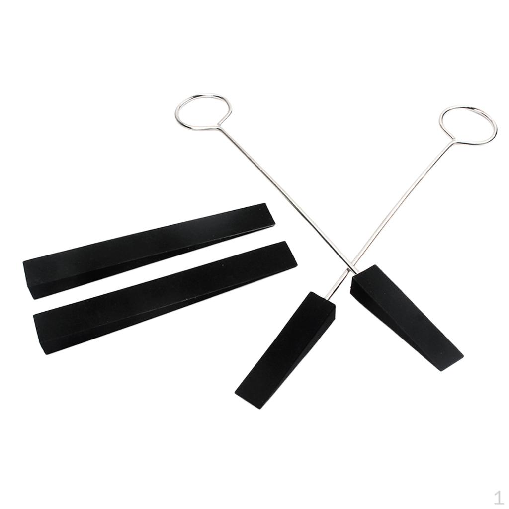 

2Pcs Rubber Mutes+2Pcs Mutes w/ Handle Soft for Action String Tuning