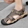 New Large Size Bag Head Sandals High Quality Men's Beach Sports Sandals Velcro Hollow Hole Men's Shoes