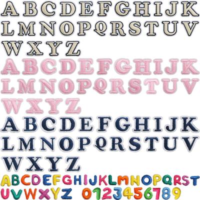 Mini Adesivo Stoffa Ricamata Alfabeto Inglese Piccola Dimensione Fai da Te Borsa Cambia Patch Decorativa Adesivo Etichetta Ricamo Computer Numero