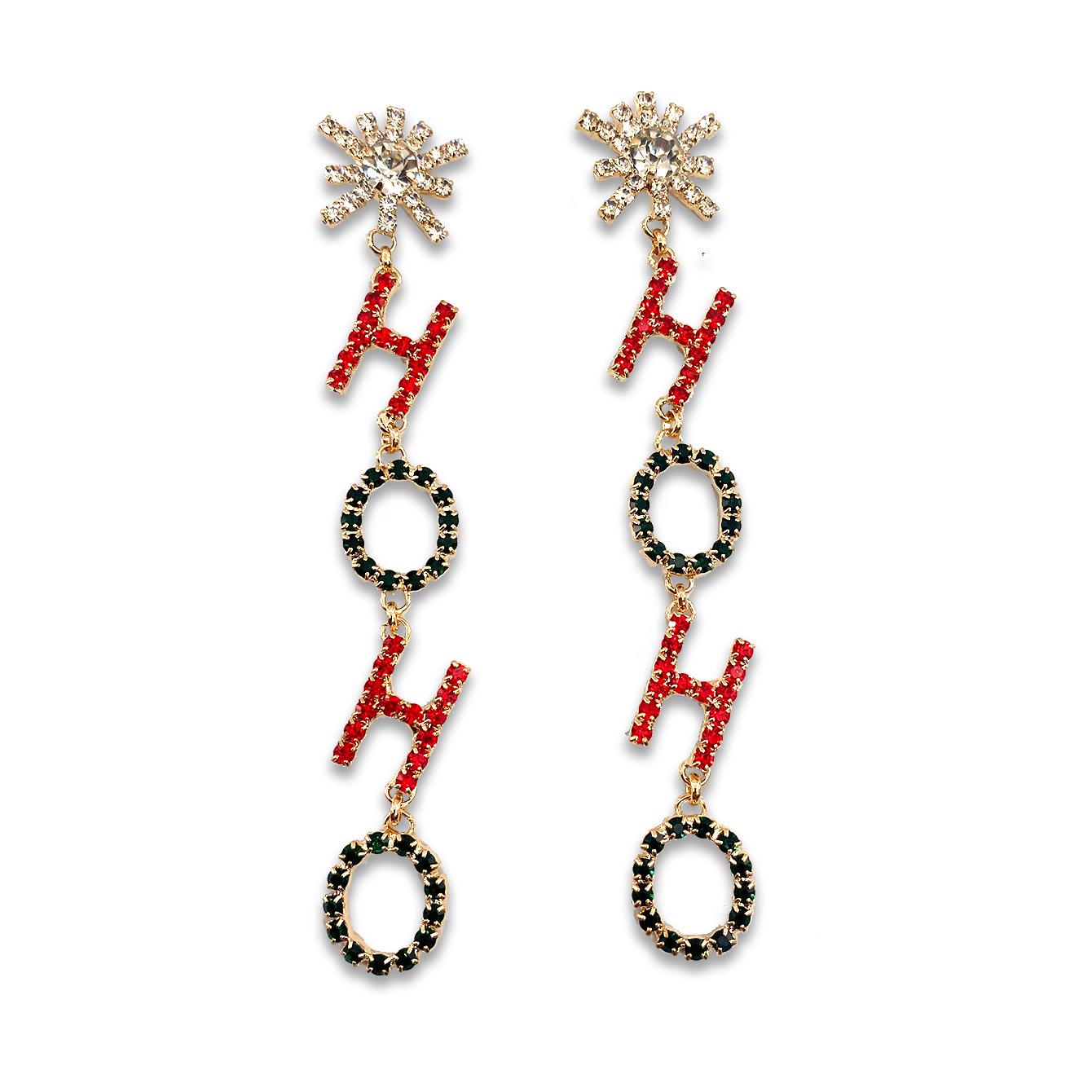

Women s HoHo Christmas Snowflake Pendant Earrings - Festive Fashion Accessory золотой