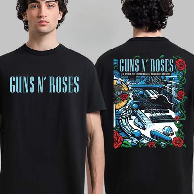 New Guns N Roses Cotton Band Shirt Unisex Summer Short Sleeve Fashion Brand Tee Luxury Casual Vintage