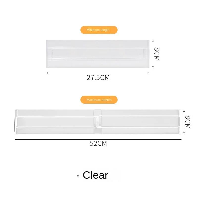 1Pcs Clear Drawer Dividers Organizer Adjustable Cabinet Storage Clothes Organizer Drawers Separators Kitchen Drawer Organizer