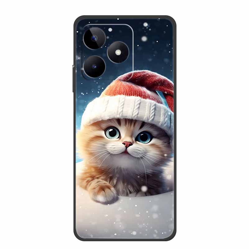 6.74" For Realme Note 50 Case Black Silicone Soft TPU Phone Cases Back Cover For Realme Note 50 Case Note50 Protective Coque Bag