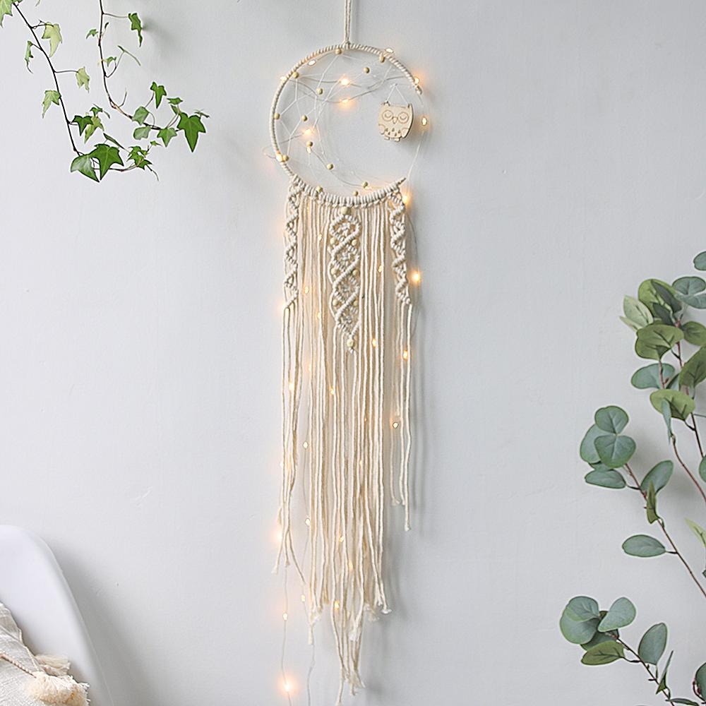 Boho Macrame Tapestry Dream Catcher Owl Home Decor Moon Ramadan Decoration Wall Hanging Nordic Baby Room Decoration Kids Nursery