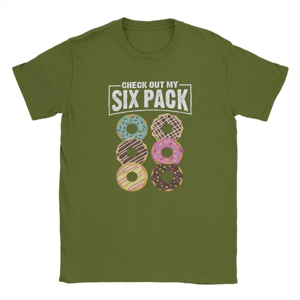 Check Out My Six Pack TShirts for Unisex Donut Vintage Pure Cotton Tee Shirt Round Neck Short Sleeve T Shirt Plus Size Clothes