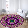 Family Living Room Bedroom Bathroom Floor MATS Printed Decorative Carpet Psychedelic Mandala Round Carpet Sofa Carpet Home Decor