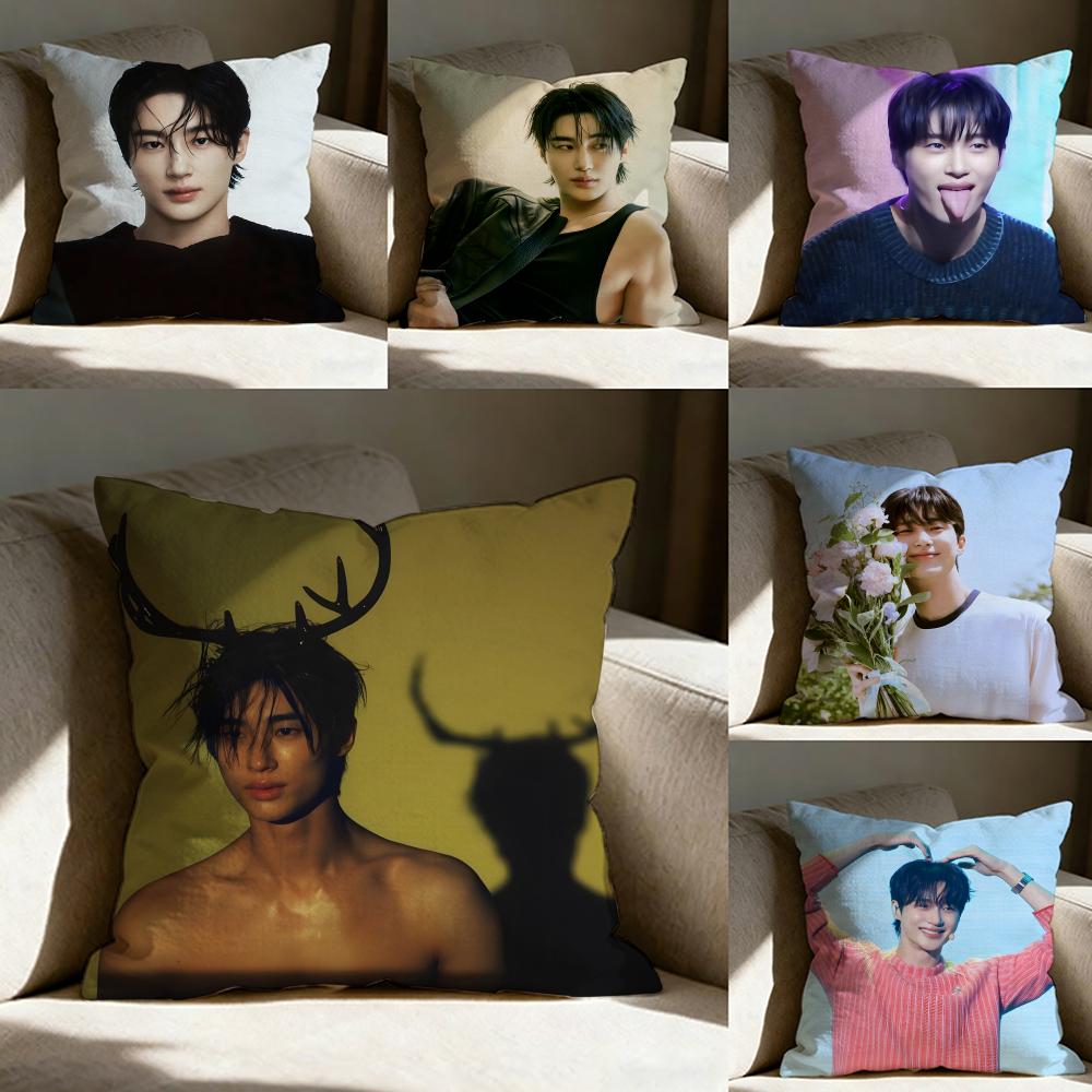 Fine Glasses Unisex Byeon W-Woo-Seok Singer Pillow Case Pillowcase, Double-Sided Printed, Sofa Cushion, Bedroom Headboard Pillow