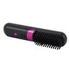 Cordless Hair Straightener Brush Portable Quick Heating Ionic Hot Brush Hair Straightener Black