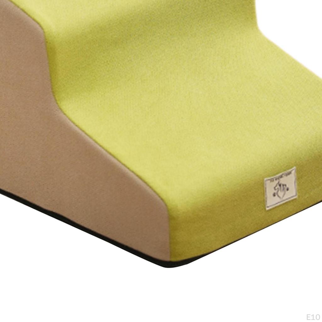Dog Stair 2 Steps Ladder Portable Non Slip Removable Washable Cover Pet Stairs for Older Dogs