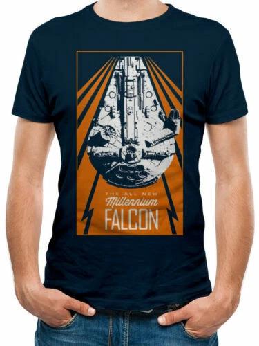 Mens T-shirt Star Wars Millennium Falcon Han Solo Movie XL