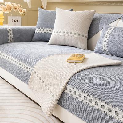 Solid Color Sofa Cover Chenille Tassel Ball Sofa Cover for Living Room Modern Couch Protector Covers Soft Thicken Sofa Mat Decor