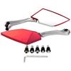 1 Pair Universal Motorcycle Motorbike Rearview Rear View Side Mirror Red