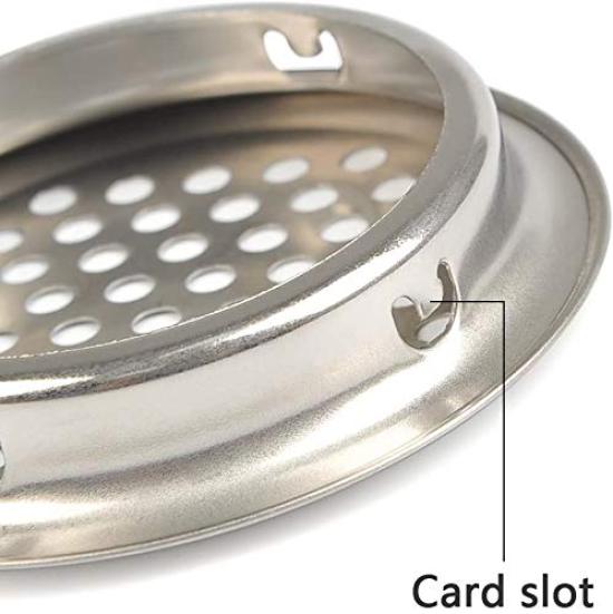 CTRICALVER 30pcs Stainless Steel Air Vent Hole Ventilation Louvers Round Mesh Hole 19mm Round Ventilation Grille for or Shoe Cabinet Round,
