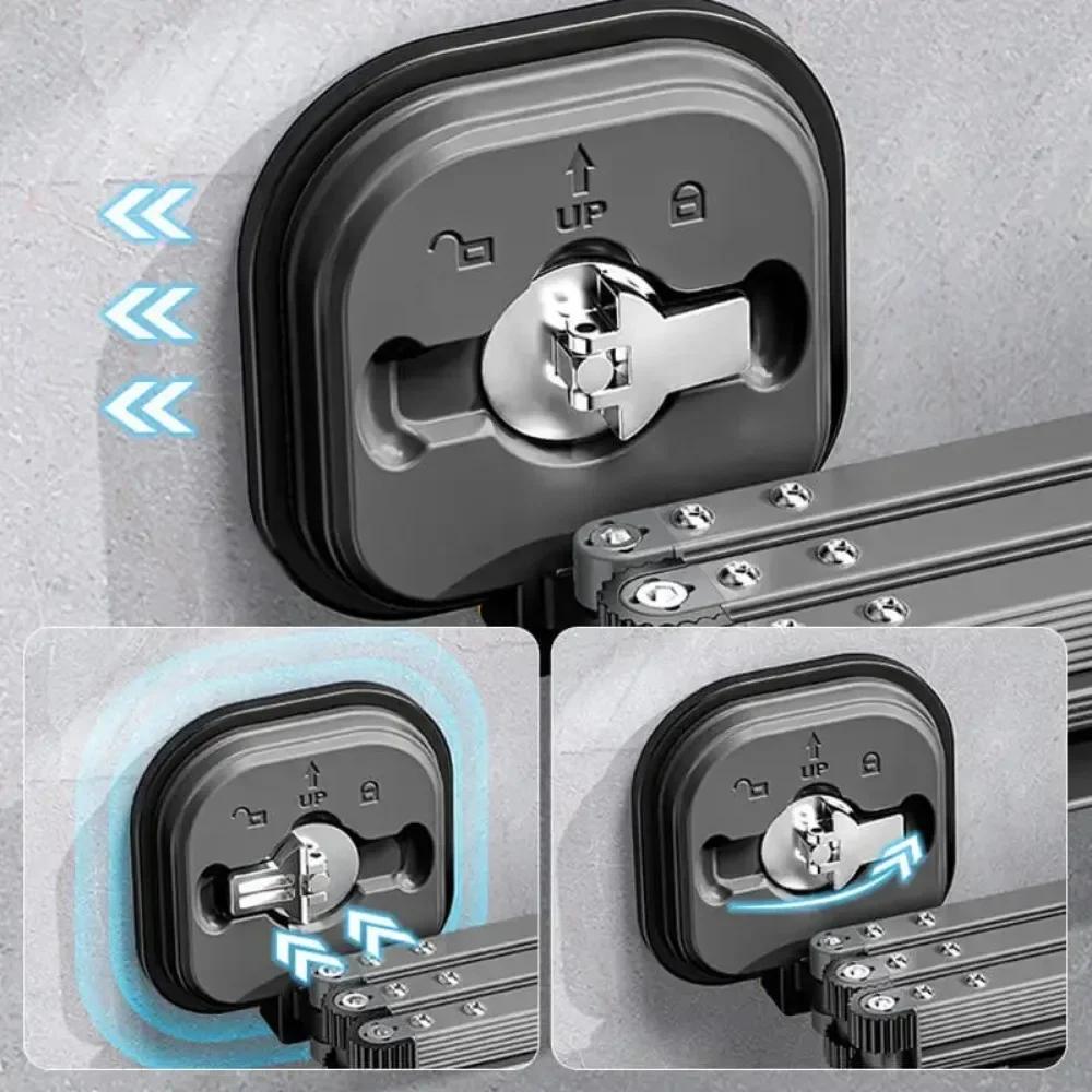 Wall Mounted Drying Rack Foldable 3 Folding Pole Clothesline Retractable Aluminum Wall Mounted Drying Rack Folding Clothesline