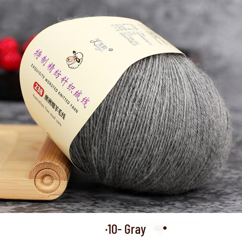 Fine Australian Wool Yarn for Hand-Knitted Sweaters, Hats, and Scarves