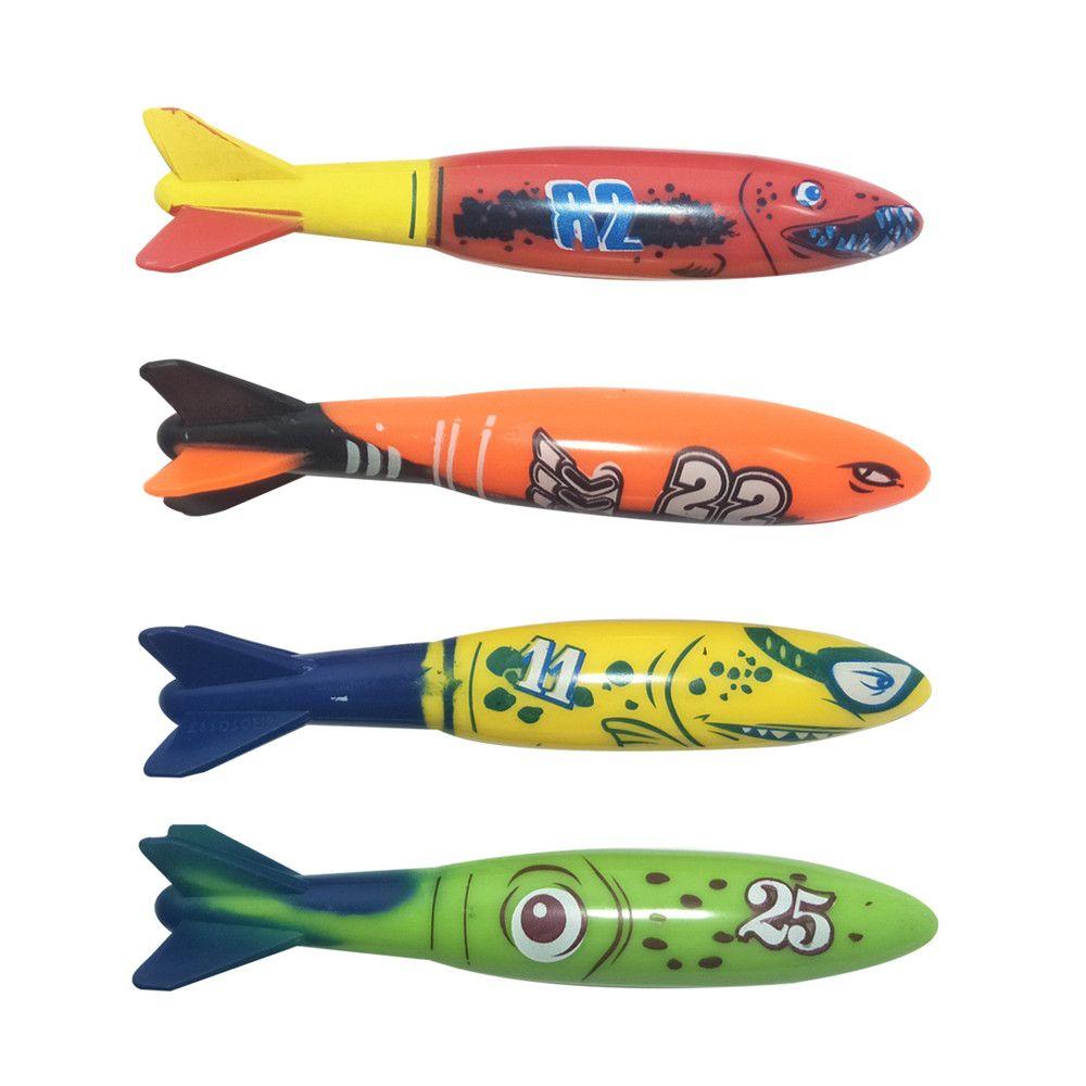 

4 шт. Веселі спортивні ігри на відкритому повітрі, іграшка для басейну, плавання, пірнання, підводні іграшки, ракета для пірнання A