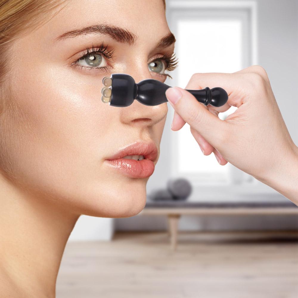 Five Beads Design Eye Massage Stick Reduce Puffiness Guasha Face Massager Tool  Skin Caring