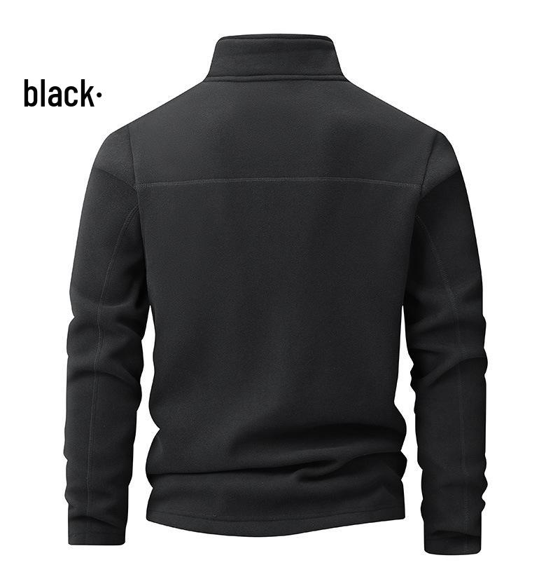 Pánská trendy fleecová mikina se stojáčkem, L-9XL, na podzim/zimu