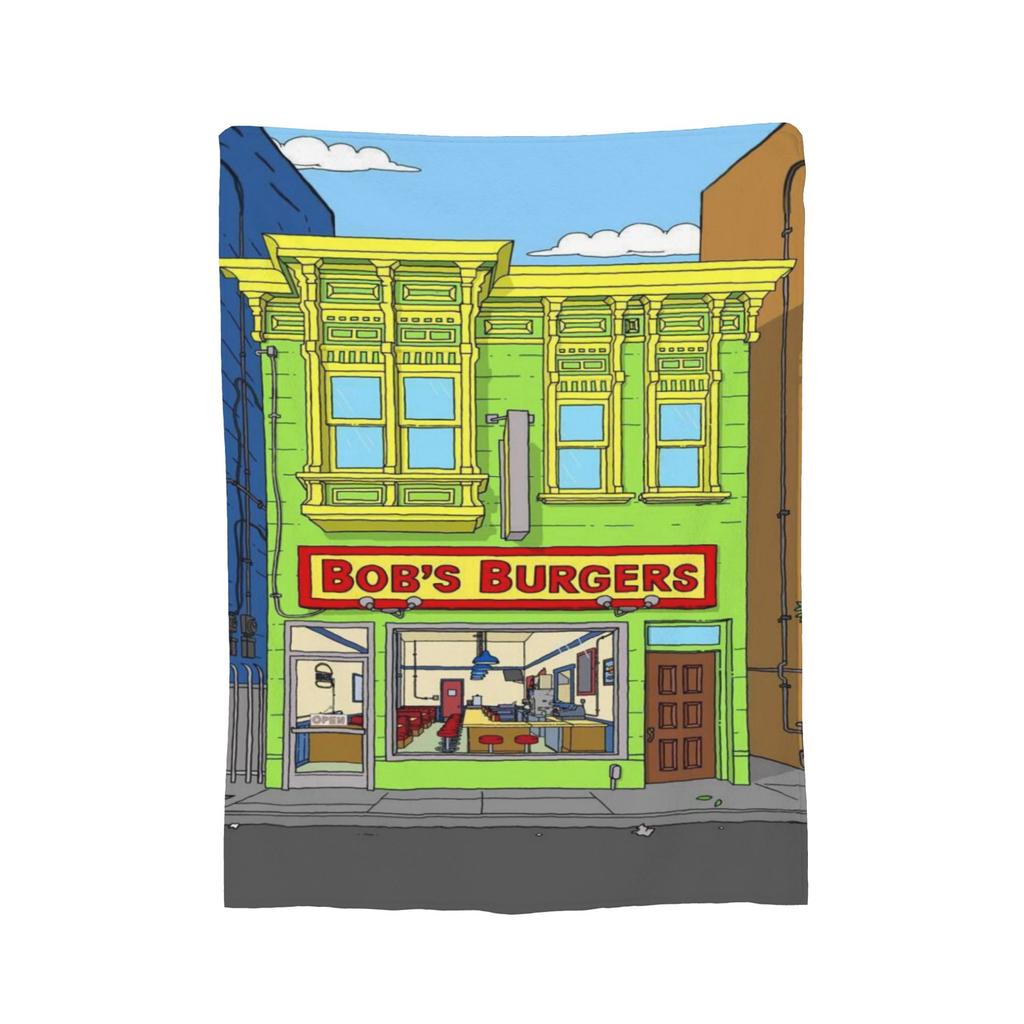 Bobs Funny B-Burgers Stuff Blankets Lightweight Thin Velvet Throw Blanket Comfortable Bedspreads