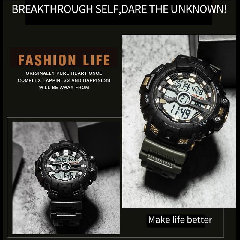 SMAEL LED Digitaluhren Luxusuhr Herren Militäruhren Alarmuhren Sport Wasserdicht