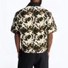 Men's Short-sleeved Shirt Loose Casual Lapel Tooling Leather Jacket Summer Camouflage Top European and American Men's Clothing