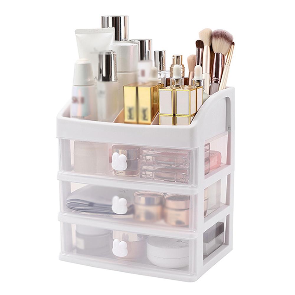 Koreanische süße Kaninchen Make-up-Box Desktop Make-up Aufbewahrungsbox Schublade Stil Schmuck Lagerung Organizer Lagerung Regale
