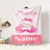 Custom Name Cat Love Flannel Blanket Throw Blanket Soft Warm Sofa Bed Decor Unique Gift