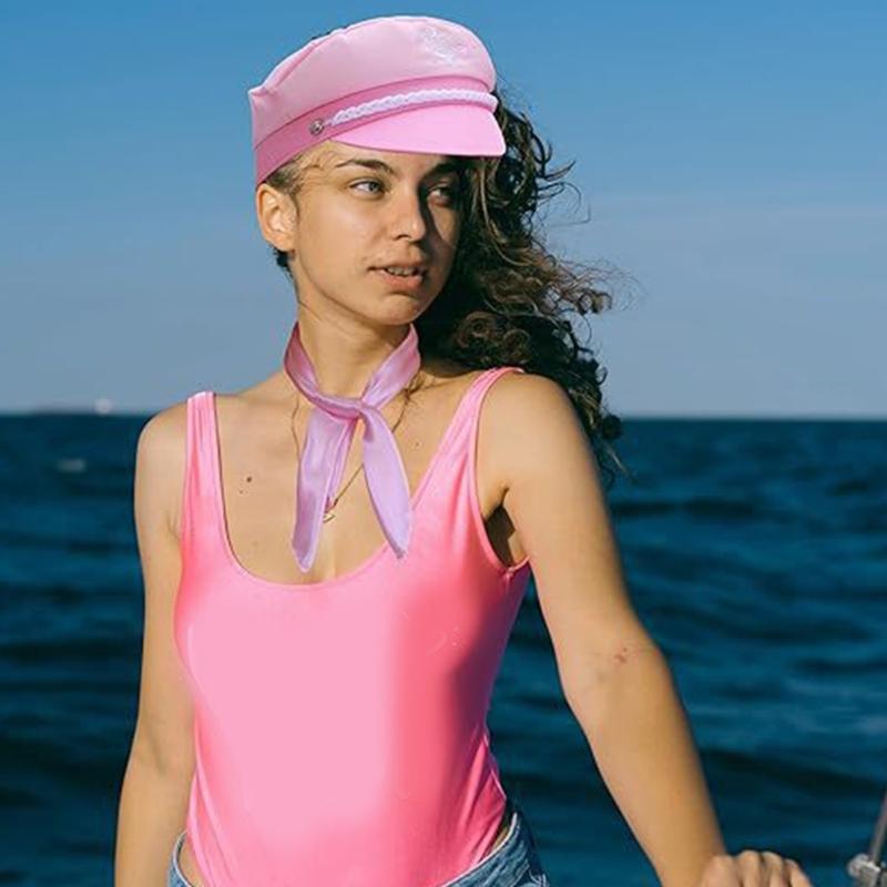 Yacht Captain Costume with Captain Caps Scarf Sunglasses Accessories Boat Costume for Women Captain Dressing up Party