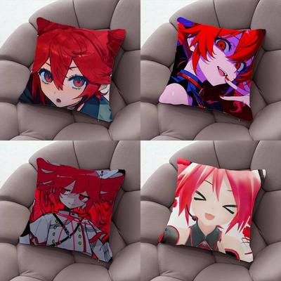 K-Kasane Teto 04 Pillow Case Plush Fabric Soft Double-Sided Printed Sofa Warm Winter Home Gift Cushion Cover