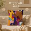 Art A-Abstract FacesS Cushion Cover Double-Sided Printed Pillow Cover Hypoallergenic Dust-Mite Proof