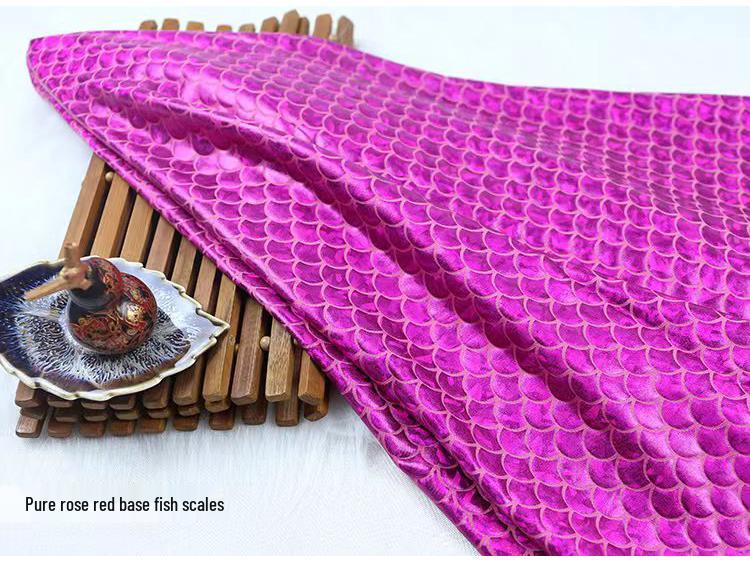 Iridescent Mermaid Fabric: Fish Scale, Laser, Stretch, Ideal for Costumes & Stage Decor
