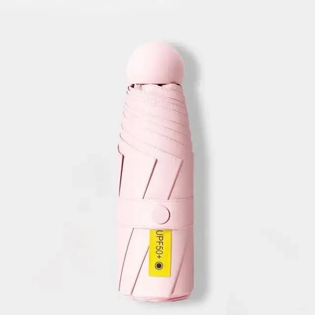8-Ribs Sun Umbrella Portable Mini Umbrella Sun Protection Capsule Umbrella Parasol with Box UV Folding Pocket  Umbrella