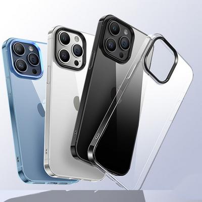 Prabangus grūdintas stiklas, plonas magnetinis galinis dėklas, skirtas iPhone 16 Plus 15 Pro Max 14 Pro 13, Magsafe palaikymui, atsparus smūgiams, kietas PC, skaidrus telefono dangtelis